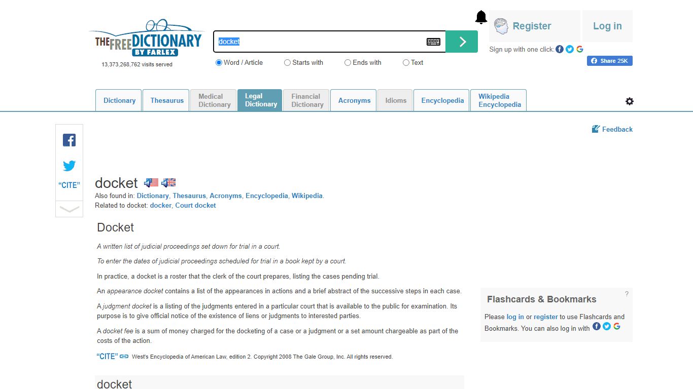 Docket legal definition of docket - TheFreeDictionary.com